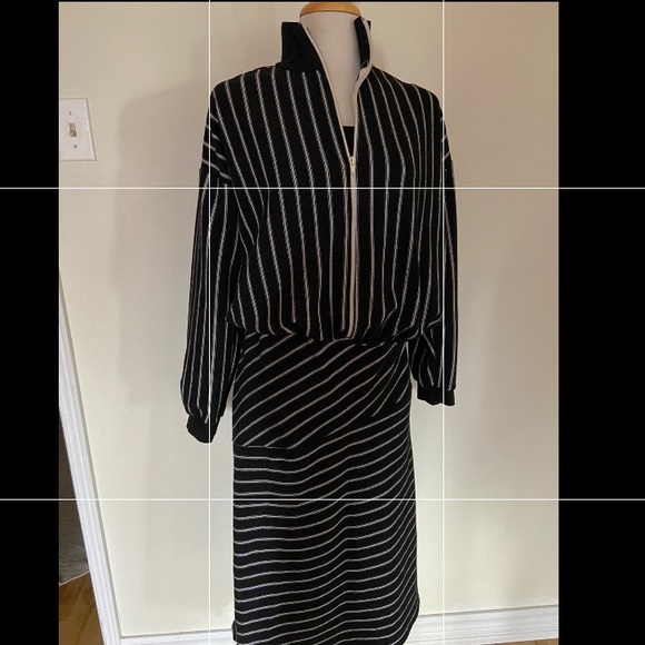Zara Striped Asymmetric Dress - Picture 3 of 6